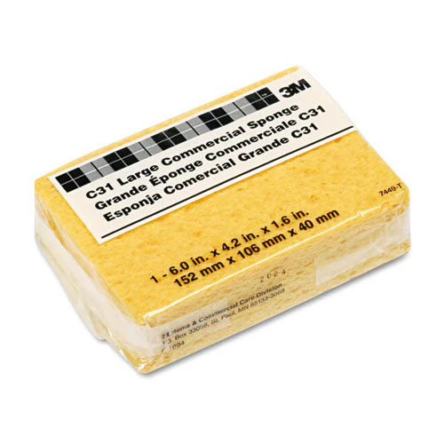 Commercial Cellulose Sponge, Yellow, 4.25 X 6, 1.6" Thick, Yellow - Image 1