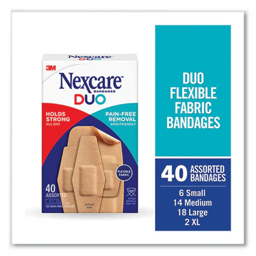 Duo Bandages, Plastic, Assorted Sizes, 40/pack - Image 2