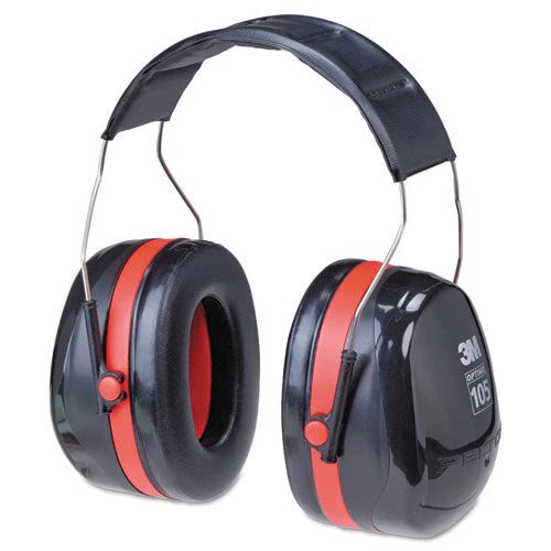Peltor Optime 105 High Performance Ear Muffs H10a, 30 Db Nrr, Black/red - Image 1