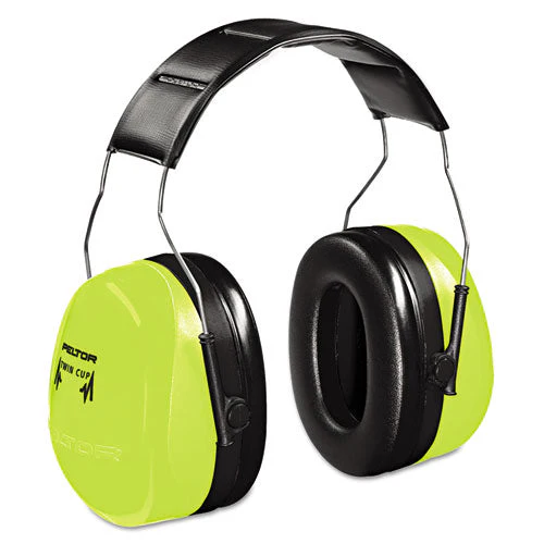 Peltor Optime 105 Hi-viz Earmuffs, 30 Db Nrr, Hi-viz Green - Image 1