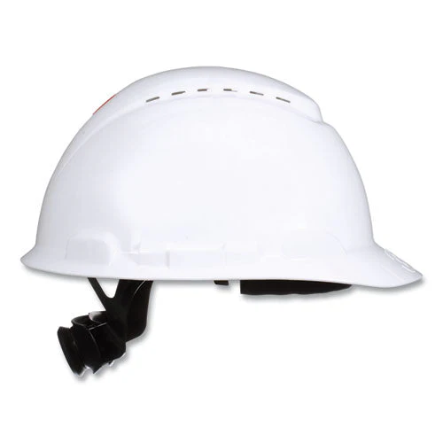 Securefit H-series Hard Hats, H-700 Front-brim Cap With Uv Indicator, 4-point Pressure Diffusion Ratchet Suspension, White - Image 1