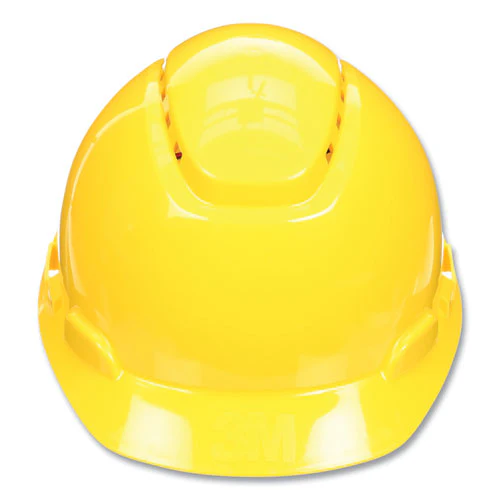 Securefit H-series Hard Hats, H-700 Vented Cap With Uv Indicator, 4-point Pressure Diffusion Ratchet Suspension, Yellow - Image 1