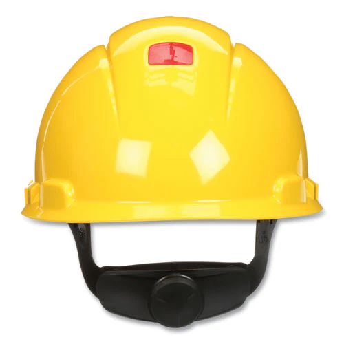 Securefit H-series Hard Hats, H-700 Vented Cap With Uv Indicator, 4-point Pressure Diffusion Ratchet Suspension, Yellow - Image 3