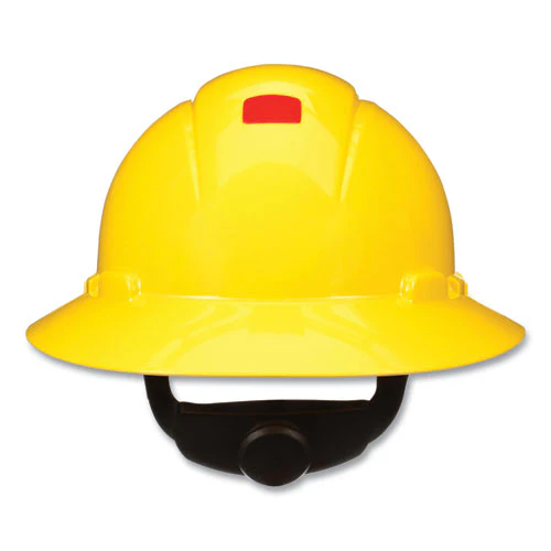 Securefit Full Brim Hard Hat With Uvicator, Four-point Ratchet Suspension, Yellow - Image 1