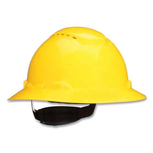 Securefit H-series Hard Hats, H-800 Vented Hat With Uv Indicator, 4-point Pressure Diffusion Ratchet Suspension, Yellow - Image 1