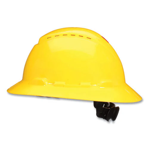 Securefit H-series Hard Hats, H-800 Vented Hat With Uv Indicator, 4-point Pressure Diffusion Ratchet Suspension, Yellow - Image 2