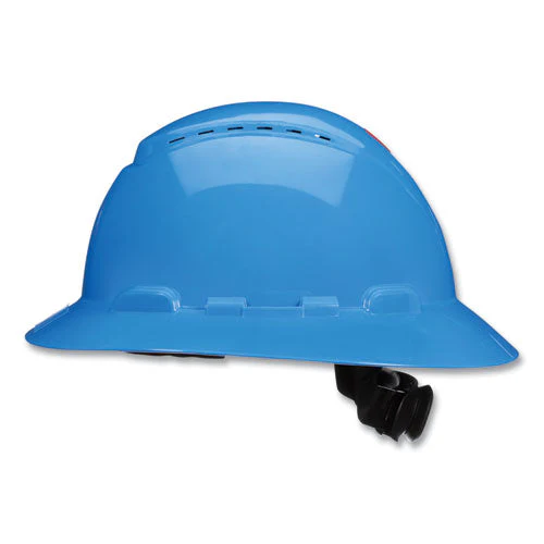 Securefit H-series Hard Hats, H-800 Vented Hat With Uv Indicator, 4-point Pressure Diffusion Ratchet Suspension, Blue - Image 1