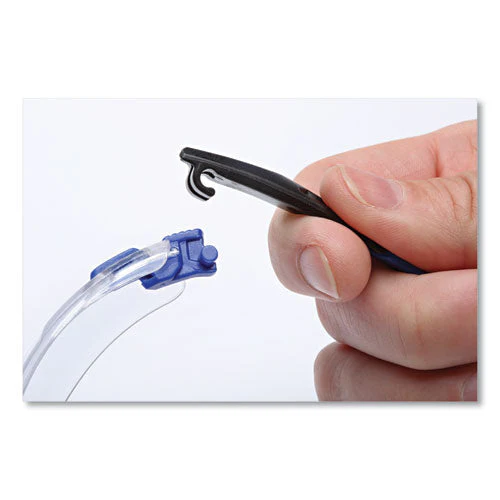 Solus 1000 Series Safety Glasses, Blue Plastic Frame, Clear Polycarbonate Lens - Image 2