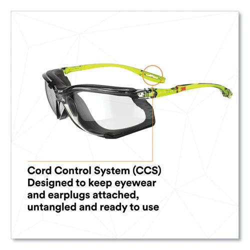 Solus Ccs Series Protective Eyewear, Green Plastic Frame, Clear Polycarbonate Lens - Image 2