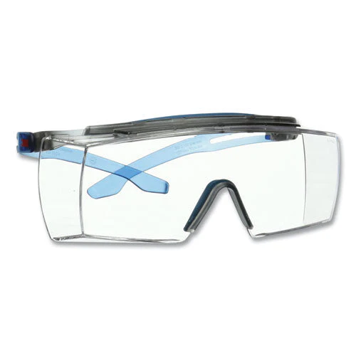 Securefit Protective Eyewear, 3700 Otg Series, Blue Plastic Frame, Clean Polycarbonate Lens - Image 1