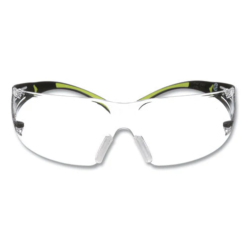 Securefit Protective Eyewear, 400 Series, Green Plastic Frame, Clear Polycarbonate Lens - Image 1