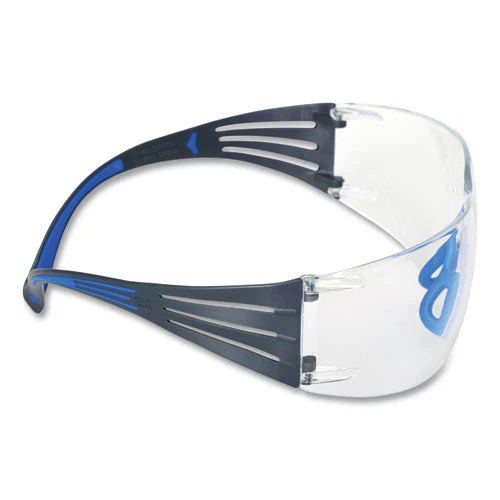 Securefit Protective Eyewear, 400 Series, Black/blue Plastic Frame, Clear Polycarbonate Lens - Image 2
