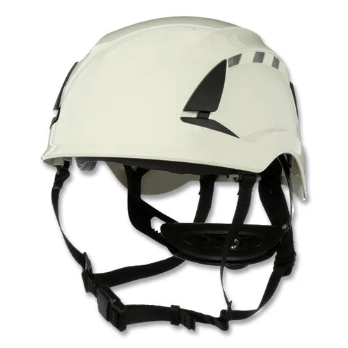 Securefit X5000 Series Safety Helmet, Vented, 6-point Pressure Diffusion Ratchet Suspension, White - Image 1