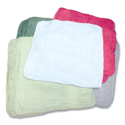 Qwick Wick Terry Towels, 12 X 12, Assorted Colors, 25 Lb Bale (approximately 280/bale) - Image 1