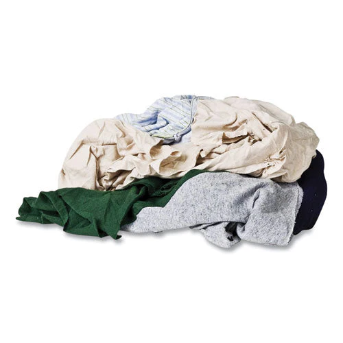 Reclaimed Color T-shirt Rags, Assorted, 125/box - Image 1