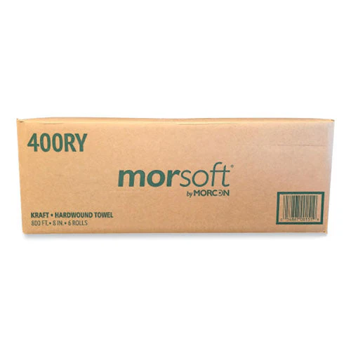 Morsoft Controlled Towels, Y-notch, 1-ply, 8" X 800 Ft, Kraft, 6 Rolls/carton - Image 2