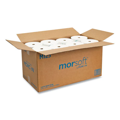 Small Core Bath Tissue, Septic Safe, 1-ply, White, 2,500 Sheets/roll, 24 Rolls/carton - Image 3