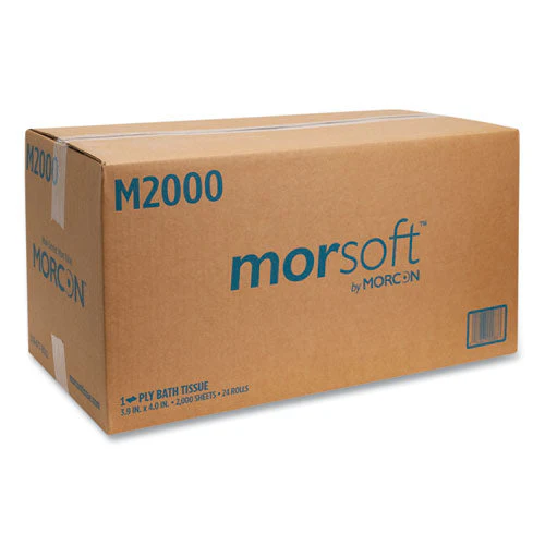 Small Core Bath Tissue, Septic Safe, 1-ply, White, 2,000 Sheets/roll, 24 Rolls/carton - Image 2