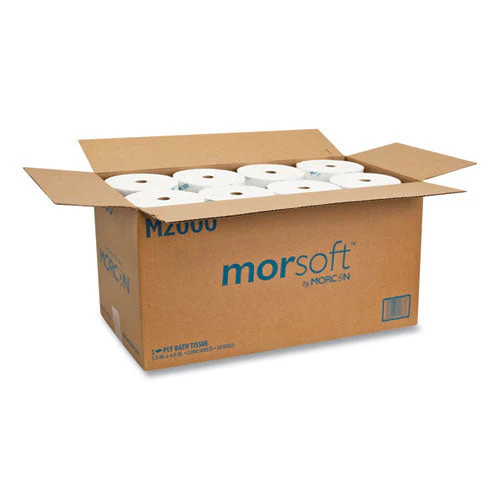 Small Core Bath Tissue, Septic Safe, 1-ply, White, 2,000 Sheets/roll, 24 Rolls/carton - Image 3