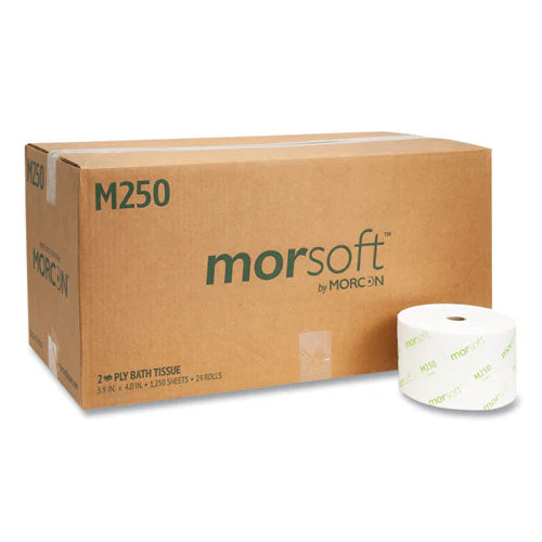 Small Core Bath Tissue, Septic Safe, 2-ply, White, 1,250/roll, 24 Rolls/carton - Image 1
