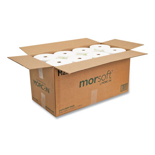 Small Core Bath Tissue, Septic Safe, 2-ply, White, 1,250/roll, 24 Rolls/carton - Image 3