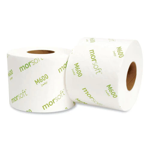 Morsoft Controlled Bath Tissue, Septic Safe, 2-ply, White, 600 Sheets/roll, 48 Rolls/carton - Image 3