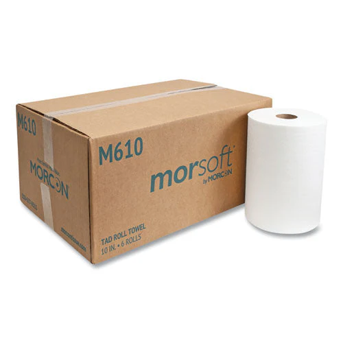 10 Inch Tad Roll Towels, 1-ply, 10″ X 500 Ft, White, 6 Rolls/carton