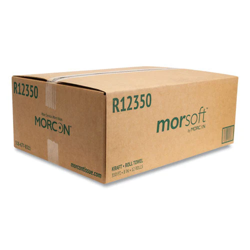 Morsoft Universal Roll Towels, 1-ply, 8" X 350 Ft, Brown, 12 Rolls/carton - Image 2