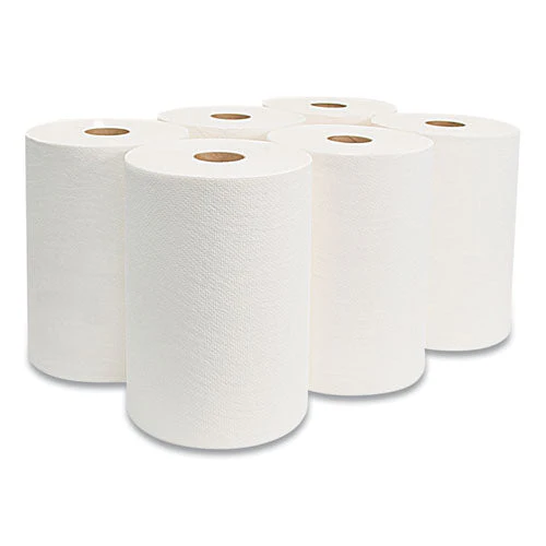 10 Inch Tad Roll Towels, 1-ply, 10" X 550 Ft, White, 6 Rolls/carton - Image 2