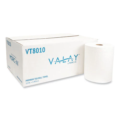 10 Inch Tad Roll Towels, 1-ply, 10″ X 700 Ft, White, 6 Rolls/carton