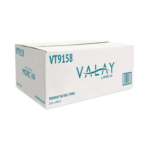 Valay Universal Tad Roll Towels, 1-ply, 8 X 600 Ft, White, 6 Rolls/carton - Image 3