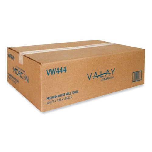 Valay Proprietary Roll Towels, 1-ply, 7" X 800 Ft, White, 6 Rolls/carton - Image 3