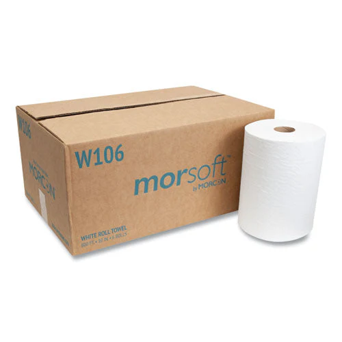 10 Inch Roll Towels, 1-ply, 10″ X 800 Ft, White, 6 Rolls/carton