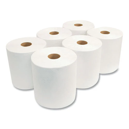 Morsoft Universal Roll Towels, 1-ply, 8" X 800 Ft, White, 6 Rolls/carton - Image 2