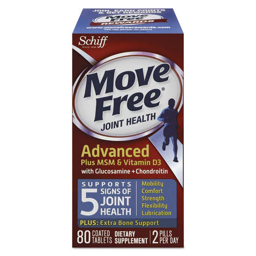 Move Free Advanced Plus Msm And Vitamin D3 Joint Health Tablet, 80 Count, 12/carton - Image 1