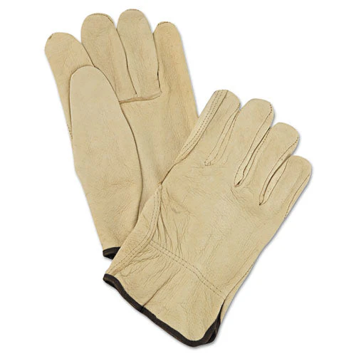 Unlined Pigskin Driver Gloves, Cream, Large, 12 Pairs - Image 1