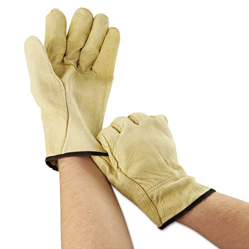 Unlined Pigskin Driver Gloves, Cream, Large, 12 Pairs - Image 2
