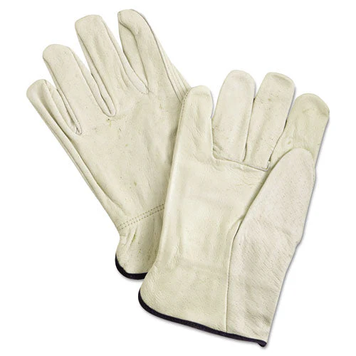Unlined Pigskin Driver Gloves, Cream, X-large, 12 Pairs - Image 1