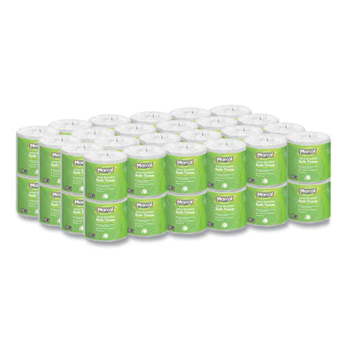 100% Recycled 2-ply Bath Tissue, Septic Safe, Individually Wrapped Rolls, White, 330 Sheets/roll, 48 Rolls/carton - Image 3