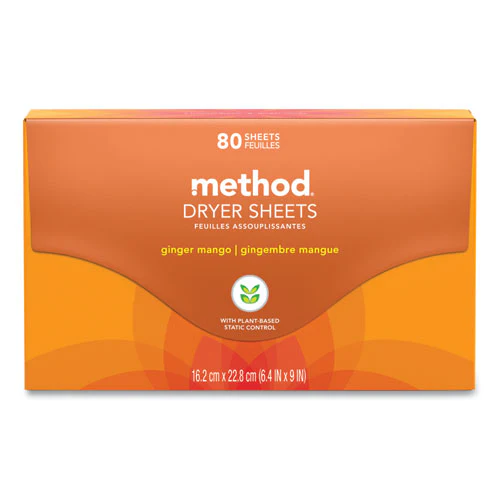 Dryer Sheets, Ginger Mango, 80/box, 6 Boxes/carton - Image 2