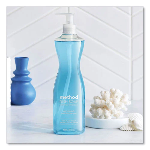 Dish Soap Pump, Hour-glass Bottle Shape, Sea Minerals Scent, 18 Oz Pump Bottle - Image 3