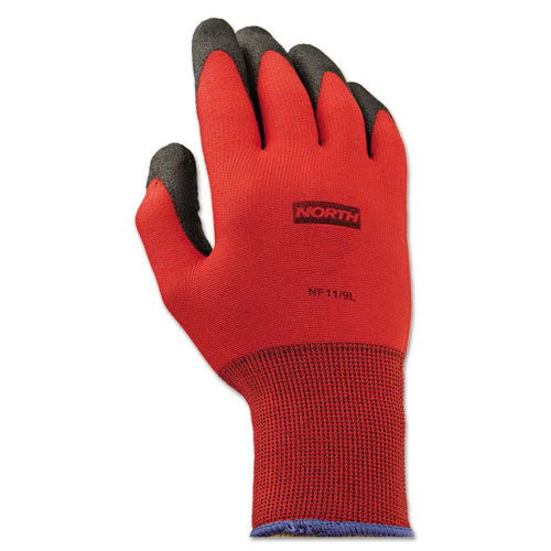Northflex Red Foamed Pvc Gloves, Red/black, Size 9/large, 12 Pairs - Image 1