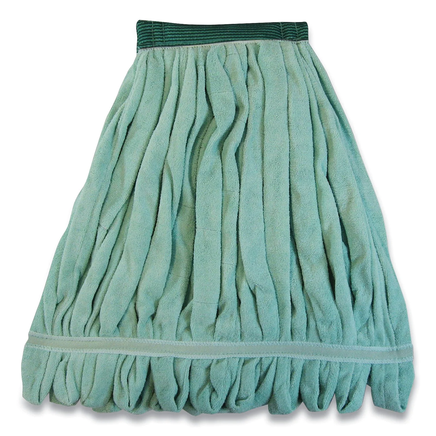Echofiber Microfiber Loop Mop, Medium, Split Microfiber, 14" X 14", 1.5" Headband, Green - Image 1
