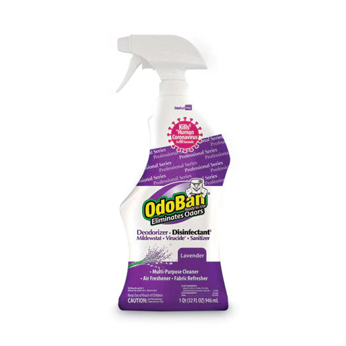 Rtu Odor Eliminator And Disinfectant, Lavender, 32 Oz Spray Bottle, 12/carton - Image 1