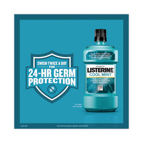 Listerine Cool Mint Mouthwash, 1 L Bottle - Image 2