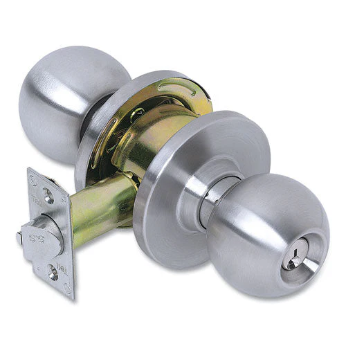 Heavy Duty Commercial Storeroom Knob Lockset, Stainless Steel Finish - Image 1