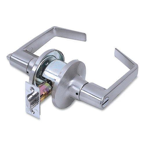 Light Duty Commercial Privacy Lever Lockset, Satin Chrome Finish - Image 1