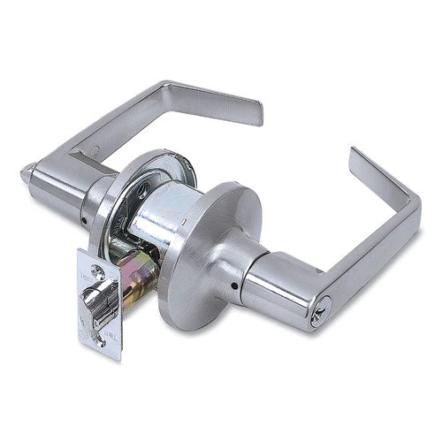 Light Duty Commercial Entry Lever Lockset, Satin Chrome Finish - Image 1