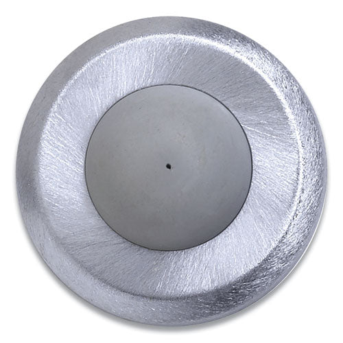Convex Wall Bumper, 2.5" X 0.75" X 2.5", Satin Chrome/gray - Image 1