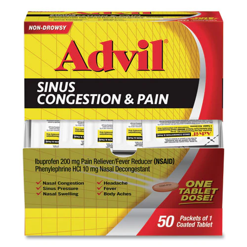 Sinus Congestion And Pain Relief, 50/box - Image 1
